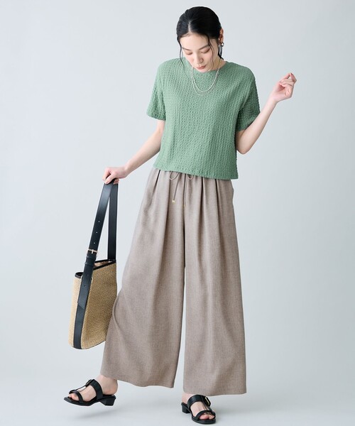 ANY(エニィ)の「テックリネンツイードパンツ(セットアップ着用可)(その他パンツ・レディース・グレー系6/ベージュ系6・X-LARGE)」の19枚目の写真
