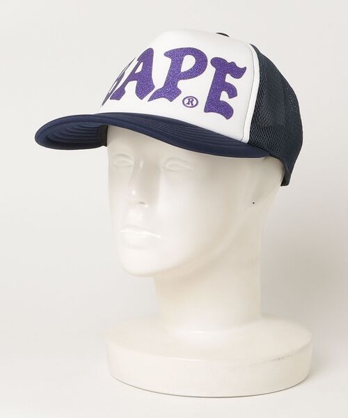 A BATHING APE（アベイシングエイプ）の「BAPE GLITTER PRINT MESH CAP（キャップ・メンズ・ブラック/レッド/ネイビー・FREE）」の13枚目の写真