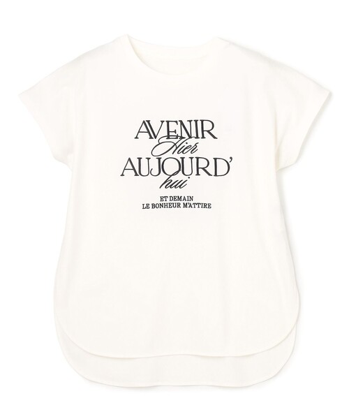 UNFILO(アンフィーロ)の「【新色追加】BEAUTY FORM-T cotton ロゴ フレンチスリーブ Tシャツ(Tシャツ/カットソー・レディース・ベージュ系1/アイボリー系1/ネイビー系1/ライトグレー系1/ホワイト系1/ホワイト系2/グレー系2・XX-LARGE/X-LARGE)」の13枚目の写真