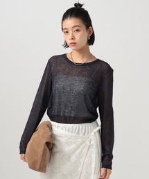 シアーカットロングスリーブプルオーバー
