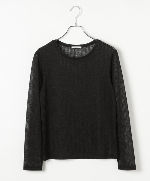 BAYFLOW(ベイフロー)の「シアーカットロングスリーブプルオーバー(Tシャツ/カットソー・レディース・オフホワイト/ブラック/ライトブルー/イエロー/ラベンダー/ネイビー・FREE)」の20枚目の写真