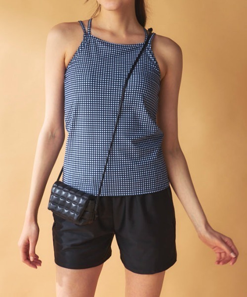 Ocean Pacific（オーシャンパシフィック）の「ラッシュガード付き 5点セット水着（水着・レディース・ブラック/チェック/ベージュ・MEDIUM/X-LARGE/LARGE）」の15枚目の写真
