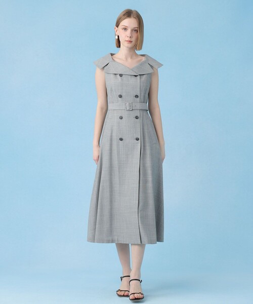 ANAYI（アナイ）の「スラブドビーオフショル ワンピース（ワンピース・レディース・ライトグレー・38/36/34）」の2枚目の写真