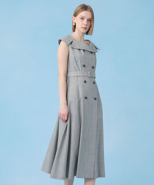 ANAYI（アナイ）の「スラブドビーオフショル ワンピース（ワンピース・レディース・ライトグレー・38/36/34）」の4枚目の写真