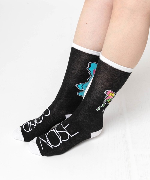 RNA（アールエヌエー）の「E5259 アイスキャラソックス（ソックス/靴下・レディース・ブラック/ホワイト/パープル・FREE）」の2枚目の写真