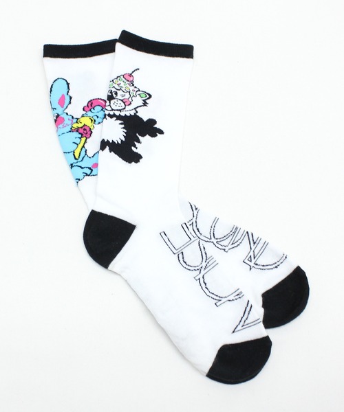 RNA（アールエヌエー）の「E5259 アイスキャラソックス（ソックス/靴下・レディース・ブラック/ホワイト/パープル・FREE）」の5枚目の写真