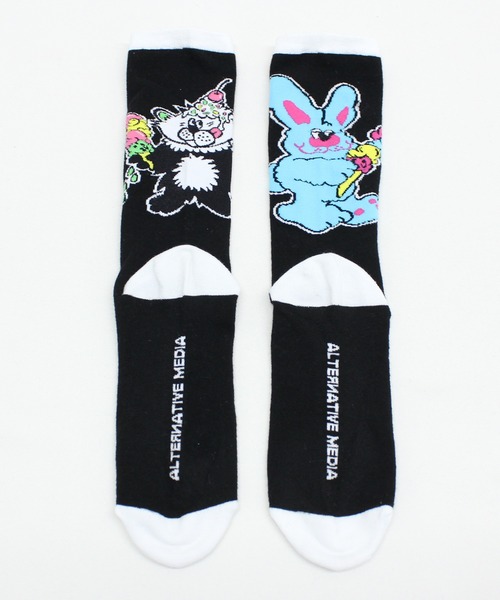 RNA（アールエヌエー）の「E5259 アイスキャラソックス（ソックス/靴下・レディース・ブラック/ホワイト/パープル・FREE）」の13枚目の写真