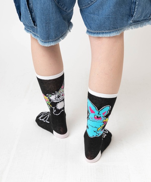 RNA（アールエヌエー）の「E5259 アイスキャラソックス（ソックス/靴下・レディース・ブラック/ホワイト/パープル・FREE）」の6枚目の写真