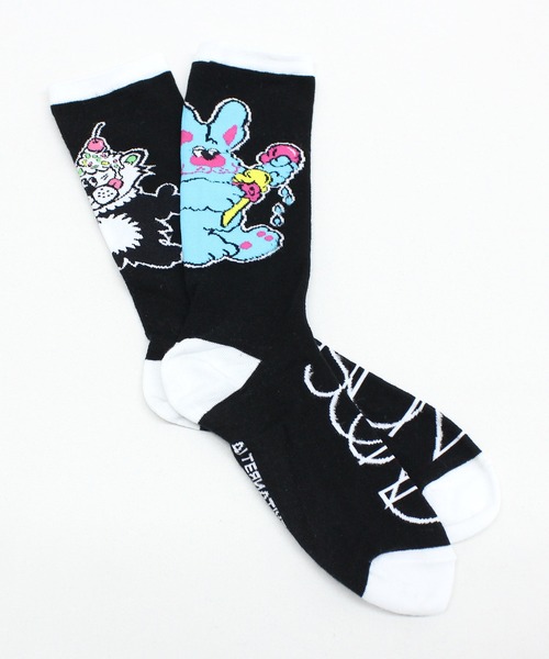 RNA（アールエヌエー）の「E5259 アイスキャラソックス（ソックス/靴下・レディース・ブラック/ホワイト/パープル・FREE）」の7枚目の写真