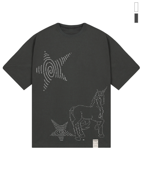 GRAVER（グレーバー）の「[ユニセックス]アスキー ユニコーン 半袖Tシャツ_2カラー（Tシャツ/カットソー・レディース・ホワイト/チャコールグレー・SMALL/MEDIUM/LARGE/X-LARGE）」の3枚目の写真