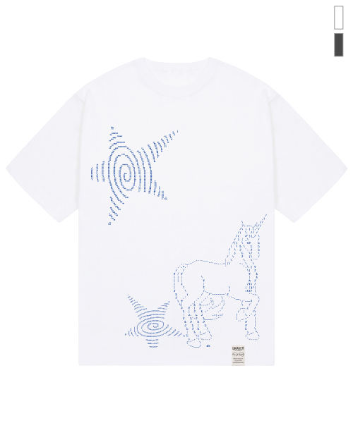 GRAVER（グレーバー）の「[ユニセックス]アスキー ユニコーン 半袖Tシャツ_2カラー（Tシャツ/カットソー・レディース・ホワイト/チャコールグレー・SMALL/MEDIUM/LARGE/X-LARGE）」の4枚目の写真