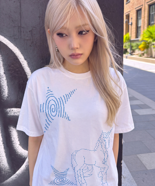 GRAVER（グレーバー）の「[ユニセックス]アスキー ユニコーン 半袖Tシャツ_2カラー（Tシャツ/カットソー・レディース・ホワイト/チャコールグレー・SMALL/MEDIUM/LARGE/X-LARGE）」の6枚目の写真