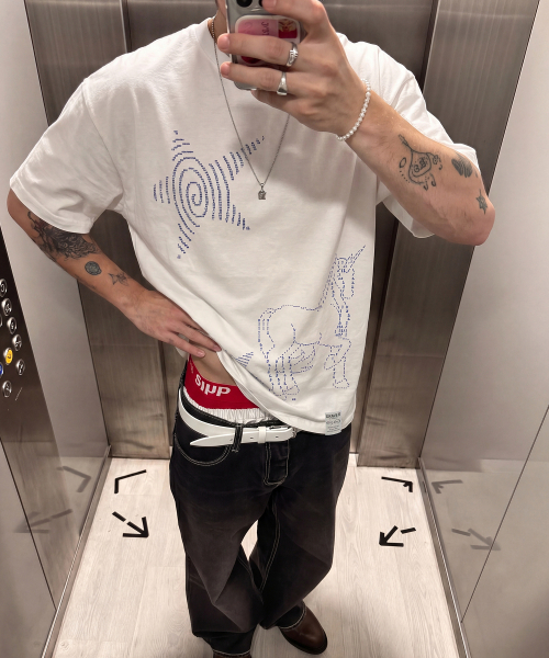 GRAVER（グレーバー）の「[ユニセックス]アスキー ユニコーン 半袖Tシャツ_2カラー（Tシャツ/カットソー・レディース・ホワイト/チャコールグレー・SMALL/MEDIUM/LARGE/X-LARGE）」の9枚目の写真