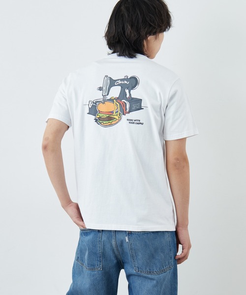 CHUMS（チャムス）の「[CHUMS/チャムス] HANDMADE HAMBURGER バックプリントTシャツ（Tシャツ/カットソー・レディース・ブラック/ホワイト/グレイッシュベージュ・XL/L/M）」の22枚目の写真