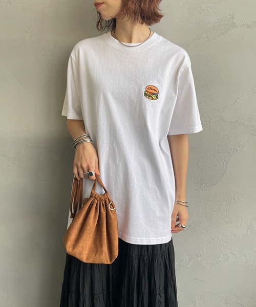 CHUMS（チャムス）の「[CHUMS/チャムス] HANDMADE HAMBURGER バックプリントTシャツ（Tシャツ/カットソー・レディース・ブラック/ホワイト/グレイッシュベージュ・XL/L/M）」の14枚目の写真