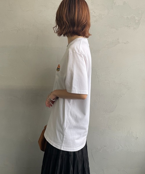 CHUMS（チャムス）の「[CHUMS/チャムス] HANDMADE HAMBURGER バックプリントTシャツ（Tシャツ/カットソー・レディース・ブラック/ホワイト/グレイッシュベージュ・XL/L/M）」の15枚目の写真