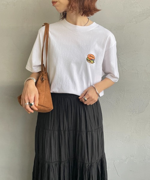 CHUMS（チャムス）の「[CHUMS/チャムス] HANDMADE HAMBURGER バックプリントTシャツ（Tシャツ/カットソー・レディース・ブラック/ホワイト/グレイッシュベージュ・XL/L/M）」の10枚目の写真