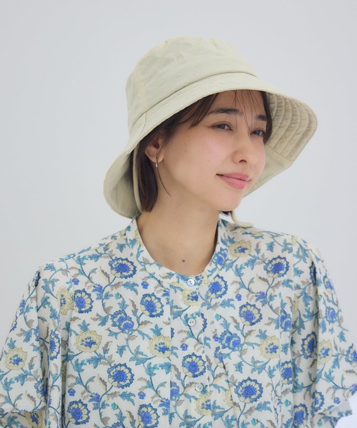 KATHARINE ROSS(キャサリンロス)の「【KATHARINE ROSS】【JUNK PRODUCTIONS】【UV/COOL/撥水/ウォッシャブル】バケットハット ストラップ付(ハット・レディース・ブラック/ブラウン・MEDIUM)」の8枚目の写真