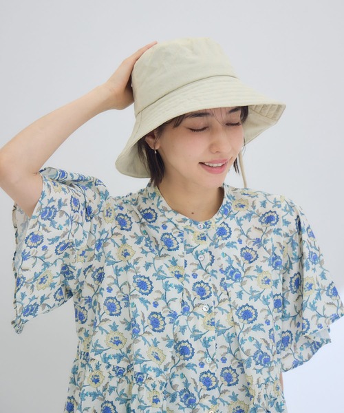 KATHARINE ROSS(キャサリンロス)の「【KATHARINE ROSS】【JUNK PRODUCTIONS】【UV/COOL/撥水/ウォッシャブル】バケットハット ストラップ付(ハット・レディース・ブラック/ブラウン・MEDIUM)」の9枚目の写真