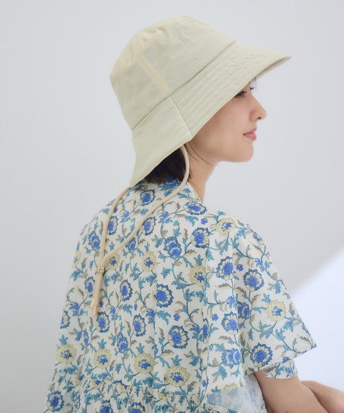 KATHARINE ROSS(キャサリンロス)の「【KATHARINE ROSS】【JUNK PRODUCTIONS】【UV/COOL/撥水/ウォッシャブル】バケットハット ストラップ付(ハット・レディース・ブラック/ブラウン・MEDIUM)」の11枚目の写真
