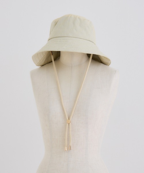 KATHARINE ROSS(キャサリンロス)の「【KATHARINE ROSS】【JUNK PRODUCTIONS】【UV/COOL/撥水/ウォッシャブル】バケットハット ストラップ付(ハット・レディース・ブラック/ブラウン・MEDIUM)」の13枚目の写真