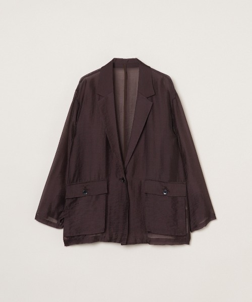 three dots（スリードッツ）の「シャイニーシャツ ジャケット（シャツ/ブラウス・レディース・グレー/ブラウン系その他/ベージュ/ネイビー/ホワイト・SMALL）」の3枚目の写真