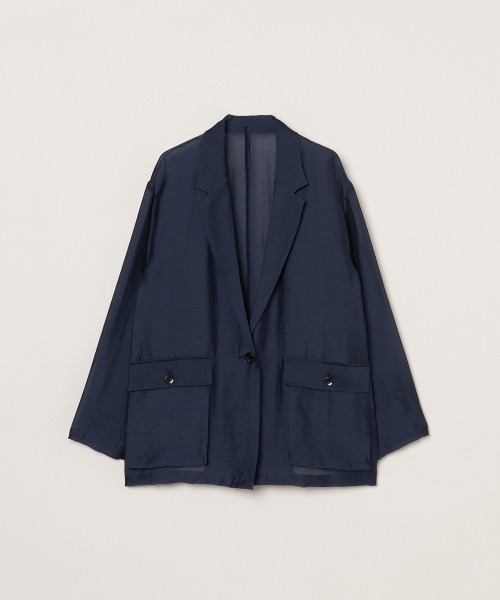 three dots（スリードッツ）の「シャイニーシャツ ジャケット（シャツ/ブラウス・レディース・グレー/ブラウン系その他/ベージュ/ネイビー/ホワイト・SMALL）」の5枚目の写真