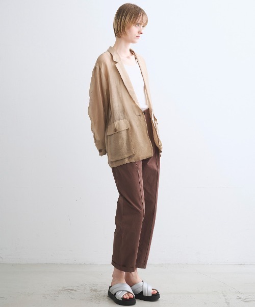 three dots（スリードッツ）の「シャイニーシャツ ジャケット（シャツ/ブラウス・レディース・グレー/ブラウン系その他/ベージュ/ネイビー/ホワイト・SMALL）」の15枚目の写真