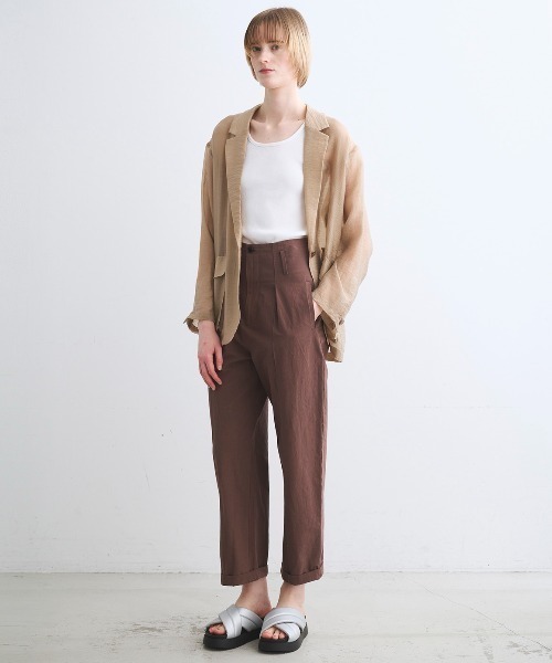 three dots（スリードッツ）の「シャイニーシャツ ジャケット（シャツ/ブラウス・レディース・グレー/ブラウン系その他/ベージュ/ネイビー/ホワイト・SMALL）」の16枚目の写真
