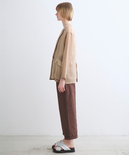 three dots（スリードッツ）の「シャイニーシャツ ジャケット（シャツ/ブラウス・レディース・グレー/ブラウン系その他/ベージュ/ネイビー/ホワイト・SMALL）」の13枚目の写真
