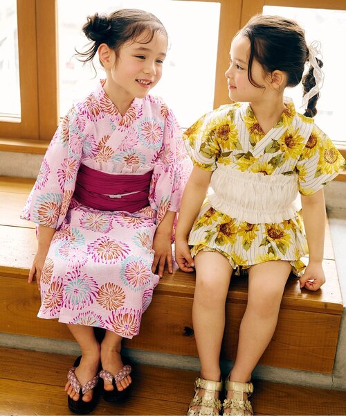 apres les cours(アプレレクール)の「【2WAY/26年夏新作】アプレのはんなりGIRLSセパレート ワンピース浴衣(浴衣・キッズ・ラベンダー/ピンク/イエロー/オレンジ/ドット/サックスブルー・100/150/140/130/120/110)」の19枚目の写真