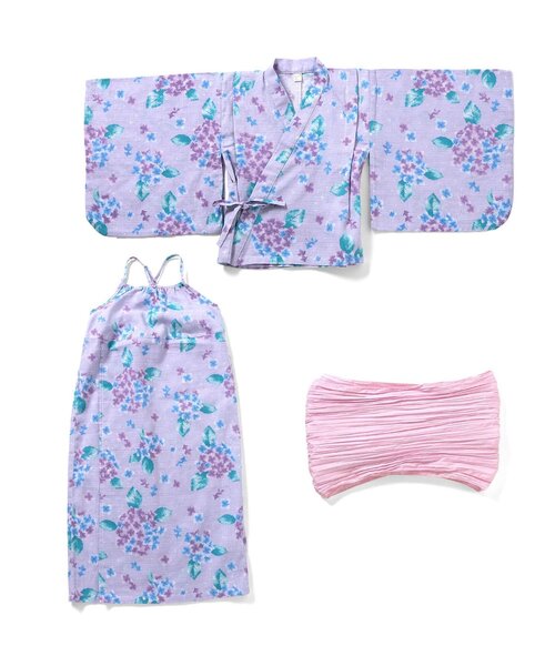 apres les cours（アプレレクール）の「【2WAY】アプレのはんなりGIRLSセパレート浴衣（浴衣・キッズ・ラベンダー/ピンク/イエロー/オレンジ/ドット/サックスブルー・100/150/140/130/120/110）」の17枚目の写真