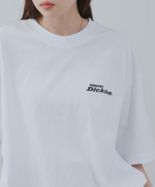 Dickies（ディッキーズ）の「【GENUINE Dickies / ジェニュインディッキーズ】 ユニセックスバック刺繍Ｔシャツ（Tシャツ/カットソー・メンズ・グレイッシュベージュ/ホワイト/スミクロ・M/L/XL）」の6枚目の写真