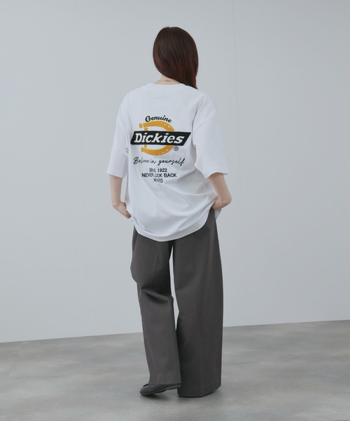 Dickies（ディッキーズ）の「【GENUINE Dickies / ジェニュインディッキーズ】 ユニセックスバック刺繍Ｔシャツ（Tシャツ/カットソー・メンズ・グレイッシュベージュ/ホワイト/スミクロ・M/L/XL）」の8枚目の写真