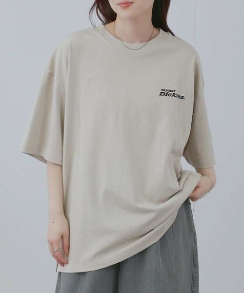 Dickies（ディッキーズ）の「【GENUINE Dickies / ジェニュインディッキーズ】 ユニセックスバック刺繍Ｔシャツ（Tシャツ/カットソー・メンズ・グレイッシュベージュ/ホワイト/スミクロ・M/L/XL）」の15枚目の写真