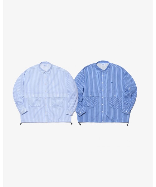 KEBOZ（ケボズ）の「STRIPE BALL SHIRT（シャツ/ブラウス・メンズ・ブルー/ライトブルー・S/M/L/XL/2XL）」の18枚目の写真