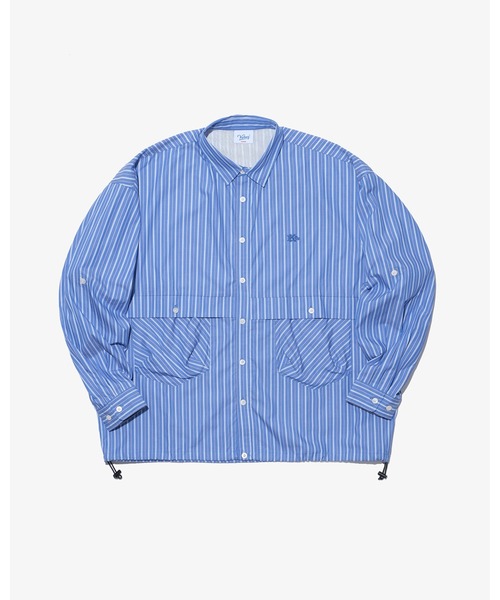 KEBOZ（ケボズ）の「STRIPE BALL SHIRT（シャツ/ブラウス・メンズ・ブルー/ライトブルー・S/M/L/XL/2XL）」の17枚目の写真