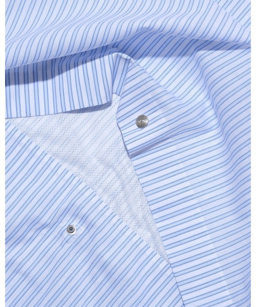 KEBOZ（ケボズ）の「STRIPE BALL SHIRT（シャツ/ブラウス・メンズ・ブルー/ライトブルー・S/M/L/XL/2XL）」の3枚目の写真