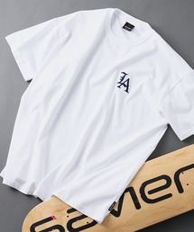 【SAVIER/サビアー】×【ZERO STAIN/ゼロステイン】コラボ LA ロゴ刺繍 半袖 Tシャツ/ LA Logo