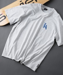【SAVIER/サビアー】×【ZERO STAIN/ゼロステイン】コラボ LA ロゴ刺繍 半袖 Tシャツ/ LA Logo
