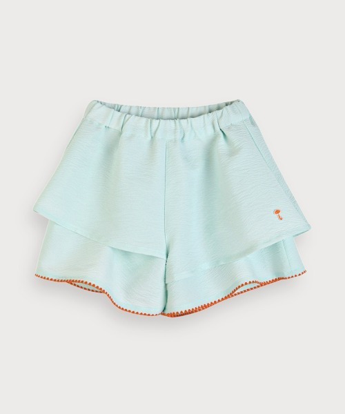moimoln(モイモルン)の「ベビーブロッサムフレアショートパンツ(その他パンツ・キッズ・ミント/ブラウン・100cm/90cm/80cm/130cm/120cm/110cm)」の2枚目の写真