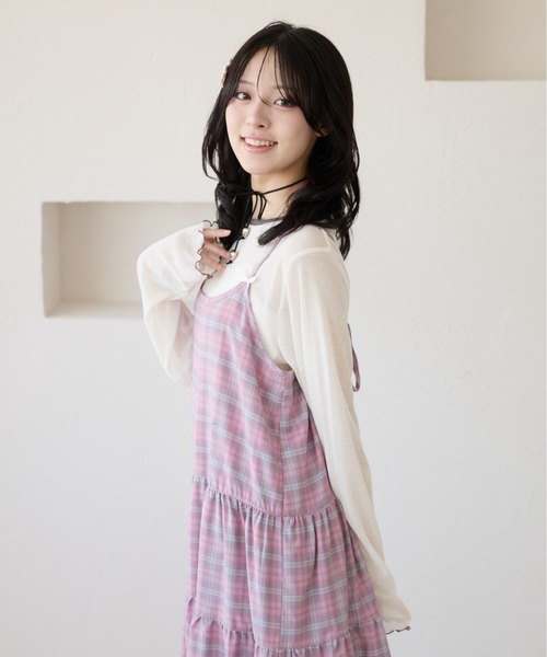 kutir(クティール)の「配色リボンキャミセットシアーTシャツ(Tシャツ/カットソー・レディース・ライトブルー/ライトイエロー/ホワイト/ホワイト系その他・FREE)」の12枚目の写真