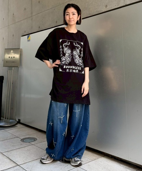Candy Stripper（キャンディストリッパー）の「TOKYO CANDY BIG BIG Tシャツ（Tシャツ/カットソー・レディース・パープル/ブラック/オフホワイト・FREE）」の12枚目の写真