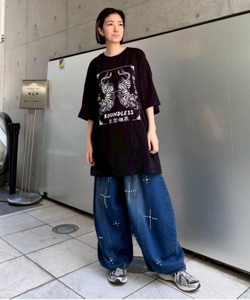 Candy Stripper（キャンディストリッパー）の「TOKYO CANDY BIG BIG Tシャツ（Tシャツ/カットソー・レディース・パープル/ブラック/オフホワイト・FREE）」の13枚目の写真