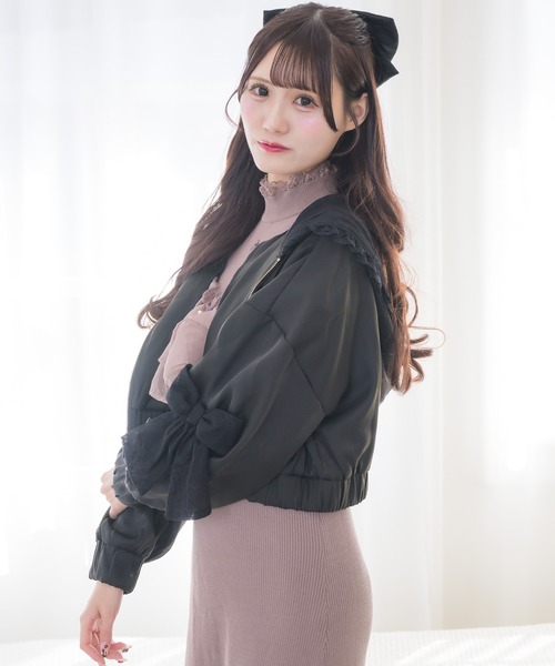 couture BY ROJITA（クチュールバイロジータ）の「シアーパーカーブルゾン（パーカー・レディース・ホワイト/グレー/ブラック・FREE）」の6枚目の写真