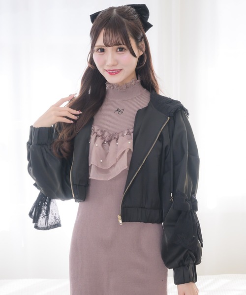 couture BY ROJITA（クチュールバイロジータ）の「シアーパーカーブルゾン（パーカー・レディース・ホワイト/グレー/ブラック・FREE）」の7枚目の写真
