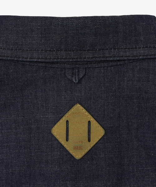 KZM（ケージエム）の「ポシュデニムクロップシャツ（シャツ/ブラウス・レディース・ブルー・X-SMALL/SMALL/MEDIUM）」の7枚目の写真