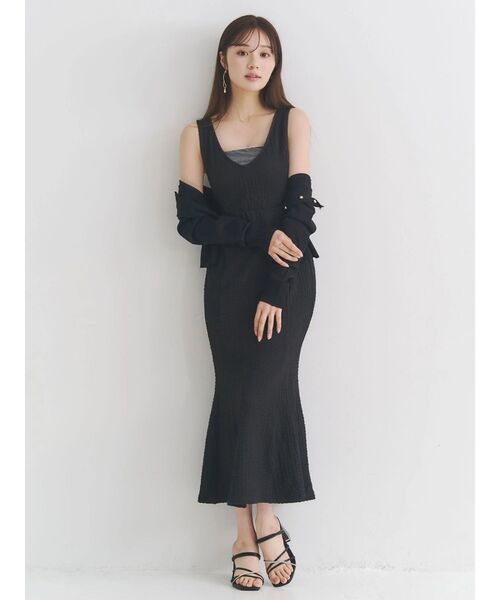 MERCURYDUO(マーキュリーデュオ)の「【MERCURYDUO×AMPHI】カップ付きサイドカットアウトマーメイドワンピース(ワンピース・レディース・ブラック/アイボリー/ライトブルー・MEDIUM/SMALL)」の22枚目の写真
