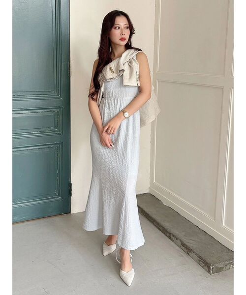 MERCURYDUO(マーキュリーデュオ)の「【MERCURYDUO×AMPHI】カップ付きサイドカットアウトマーメイドワンピース(ワンピース・レディース・ブラック/アイボリー/ライトブルー・MEDIUM/SMALL)」の13枚目の写真