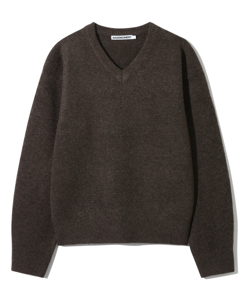BASEMOMENT（ベースモーメント）の「キャッシュライクVネッククロップニットメランジブラウン（ニット/セーター・メンズ・その他・M/L）」の16枚目の写真